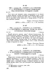 Рапорт А.В. Суворова Г.А. Потемкину о прибытии к турецкому флоту тринадцати судов. г. Кинбурн. 1788 г, сентября 23