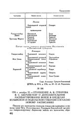 Отношение А.В. Суворова В.С. Шереметеву о дополнительном расквартировании войск в пределах Волынской и Подольской губерний согласно новому расписанию. 1795 г. октября 12