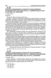 Записка заведующего отделом стран Ближнего и Среднего Востока МИД СССР Г.Т. Зайцева заместителю министра иностранных дел СССР В.С. Семенову. 11 ноября 1955 г. 