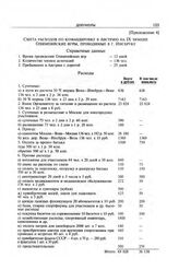 Приложение 4 к записке Центрального совета Союза спортивных обществ и организаций СССР в ЦК КПСС. Смета расходов по командировке в Австрию на IX зимние Олимпийские игры, проводимые в г. Инсбруке 
