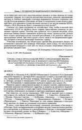 Приложение 6 к записке Донецкого обкома КП Украины в ЦК КПСС. Справка отдела пропаганды ЦК КПСС о предложениях ВЦСПС, ЦК Компартии Узбекистана и Донецкого обкома КП Украины об оставлении футбольных команд «Пахтакор» (г. Ташкент) и «Шахтер» (г. Дон...