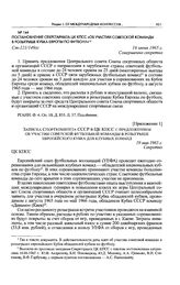 Постановление Секретариата ЦК КПСС «Об участии советской команды в розыгрыше Кубка Европы по футболу». 16 июня 1965 г. 