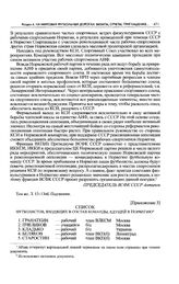Приложение 3 к постановлению Оргбюро ЦК ВКП(б). Список футболистов, входящих в состав команды, едущей в Норвегию 