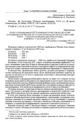 Приложение к записке BAO «Интурист» в ЦК КПСС. Отчет о пребывании в СССР немецких туристов из ГДР и ГФР, находившихся в Москве по случаю футбольного матча Советский Союз — Германская Федеральная Республика в период с 17 по 24 августа 1955 г. [Не п...