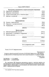 Приложение 2 к постановлению Политбюро ЦК ВКП(б). Записка председателя Госплана СССР В.И. Межлаука в ЦК ВКП(б) и СНК СССР о строительстве и смете Центрального стадиона ВСФК. 25 мая 1936 г. 