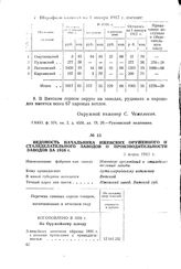Ведомость начальника Ижевских оружейного и сталеделательного заводов о производительности заводов за 1916 г. 3 марта 1917 г.