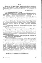 Выписки из резолюции Ярковского волостного Совета Орловского уезда об обеспечении населения хлебом, о конфискации имущества у торговцев и по др. вопросам. 28 января 1918 г.