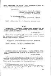 Постановление II экстренного Малмыжского уездного съезда Советов PC и КД по продовольственному вопросу. 12 марта 1918 г.