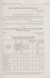 Комиссионный расчет книжного склада типографии М.М. Стасюлевича. 18 октября 1916 г. Петроград
