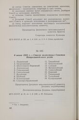 6 июня 1918 г. — Список волостных Советов Петрозаводского уезда