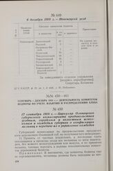 6 декабря 1918 г. — Сведения о числе комбедов по уездам. Повенецкий уезд