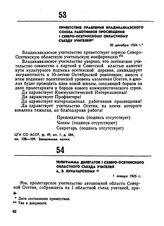 Телеграмма делегатов I Северо-Осетинского областного съезда учителей А.В. Луначарскому. 1 января 1925 г. 