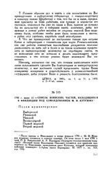 1795 г. июня 12. — Список воинских частей, находящихся в Финляндии под командованием М.И. Кутузова