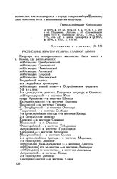 Приложение к сообщению П.П. Коновницына вел. кн. Константину Павловичу. Расписание квартир резерва Главной армии
