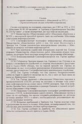 Сводка НКИД о состоянии советско-эфиопских отношений в 1931 г, 7 марта 1933 г.