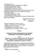 [Не ранее 15 - не позднее 20 сентября] 1914 года, Из краткого отчета агронома 1 участка Устюженского уезда об опытах с минеральными удобрениями в хуторских хозяйствах