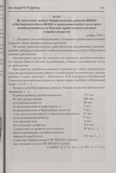 Из докладной записки Парфеньевского райкома ВКП(б) в Костромской обком ВКП(б) о проделанной работе по встрече демобилизованных из Красной Армии военнослужащих старших возрастов. Ноябрь 1945 г.