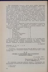 Справка о состоянии дел в колхозах Унгенского района. 12 сентября 1948 г. 