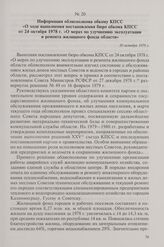 Информация облисполкома обкому КПСС «О ходе выполнения постановления бюро обкома КПСС от 24 октября 1978 г. «О мерах по улучшению эксплуатации и ремонта жилищного фонда области». 30 октября 1979 г.