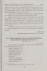 Инспекция цен при магнитогорской КК-РКИ. Информационная сводка № 3. (торговая сеть). 1 мая 1932 г. 