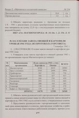 О плане завоза овощей и картофеля урожая 1941 года (из протокола Горсовета). 7 октября 1941 г. 