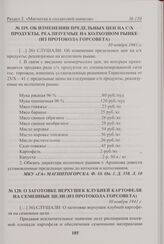 Об изменении предельных цен на с\х продукты, реализуемые на колхозном рынке (из протокола Горсовета). 30 ноября 1941 г. 