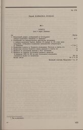 Дело Д.М. Лошака. Опись документов дела Д.М. Лошака, скрепленная военным советником А.И. Вахрушевым