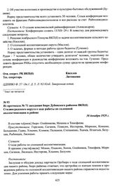 Из протокола № 71 заседания бюро Дубовского райкома ВКП(б) Сталинградского округа о ходе работы по сплошной коллективизации в районе. 30 декабря 1929 г.
