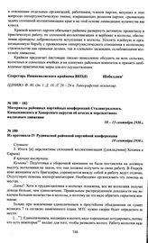 Из протокола IV Руднянской районной партийной конференции. 10 сентября 1930 г.