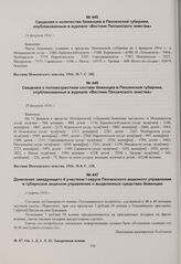 Донесение заведующего 4 участком I округа Пензенского акцизного управления в губернское акцизное управление о выделенных средствах беженцам. 3 марта 1916 г. 