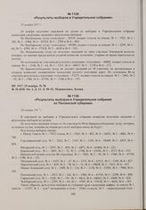 Результаты выборов в Учредительное собрание по Пензенской губернии, опубликованные в газете «Пензенская речь». Результаты выборов в Учредительное собрание. 25 ноября 1917 г.