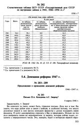 Предложения о проведении денежной реформы. 1946-1947 гг. Письмо П.А. Козодаева А.Г. Звереву. 4 марта 1946 г.