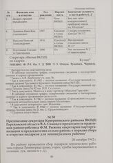 Предписание секретаря Ковернинского райкома ВКП(б) Горьковской области В.А. Сомова и председателя правления райпотребсоюза Ф.М. Рыжова секретарям парторганизаций и председателям сельпо района о порядке сбора и отгрузки подарков для ленинградских р...