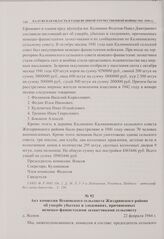 Акт комиссии Ясеновского сельсовета Жиздринского района об ущербе убытках и злодеяниях, причиненных немецко-фашистскими захватчиками сельсовету. д. Ясенок. 22 февраля 1944 г. 
