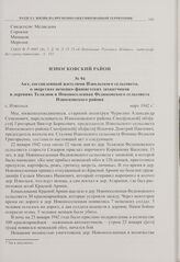 Акт, составленный жителями Извольского сельсовета, о зверствах немецко-фашистских захватчиков в деревнях Телялюи и Новопоселенная Федюковского сельсовета Износковского района. с. Извольск. март 1942 г. 