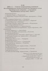 Список награжденных конников 18-го Башкирского полка из волостей Троицкого уезда Оренбургской губернии — участников Заграничного похода 1813 — 1814 гг. 1820-е гг.