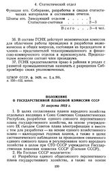 Положение о Государственной плановой комиссии СССР. 21 августа 1923 г.