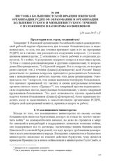 Листовка большевистской фракции Ижевской организации РСДРП об образовании в организации большевистского и меньшевистского течений с изложением платформы большевиков. [13 мая 1917 г.] 