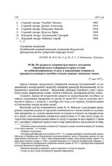 Из журнала административного заседания Оренбургского губернского присутствия по мобилизационному отделу о повышении стоимости продовольственного пособия семьям нижних воинских чинов. 27 мая 1917 г.