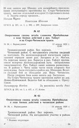 Оперативная сводка штаба главкома Прибайкалья о ходе боевых действий у раз. Тайдут и на Старо-Читинском тракте. Г. Верхнеудинск, 12 апреля 1920 г.