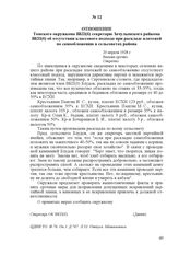 Отношение Томского окружкома ВКП(б) секретарю Зачулымского райкома ВКП(б) об отсутствии классового подхода при раскладе платежей по самообложению в сельсоветах района. 20 апреля 1928 г.